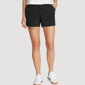 Eddie Bauer Women's Rainier Ripstop Shorts NWT Size Large Black Lightweight